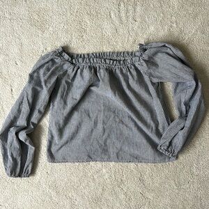 Brandy Melville Striped Off the Shoulder Top